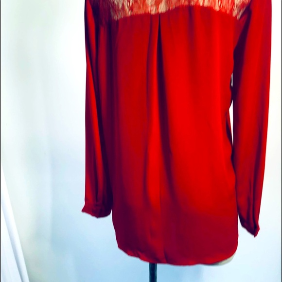 Pleione  Blouse  long sleeves Lace Top Size Small - Picture 3 of 6